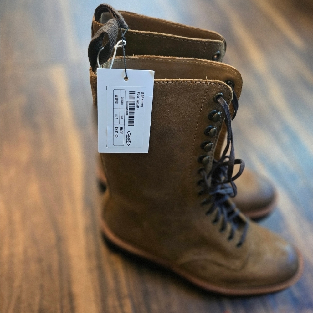 Grenson Mavis Snuff Burnished Boots Sz 40-40.5/9-9.5 - Picture 2 of 3